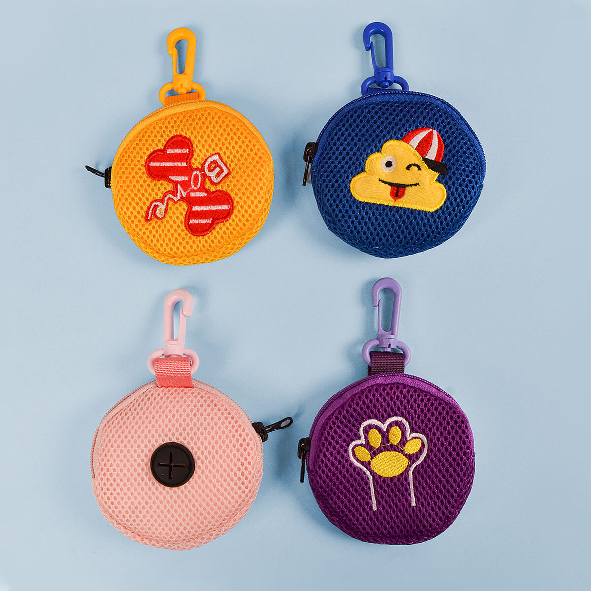 Dog Poop Bag Holder Mesh Embroidery