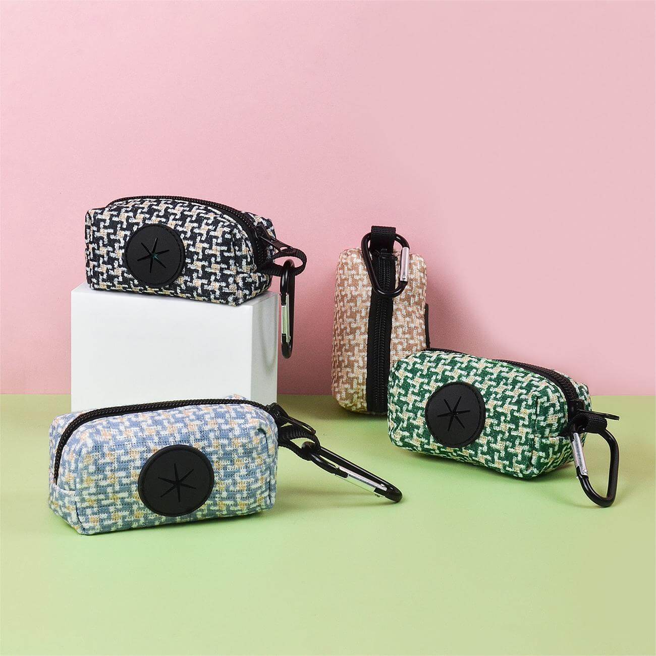Dog Poop Bag Holder Houndstooth Patterns