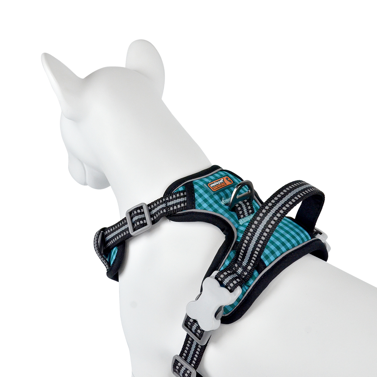 Large Dog Harness Vintage Stripe