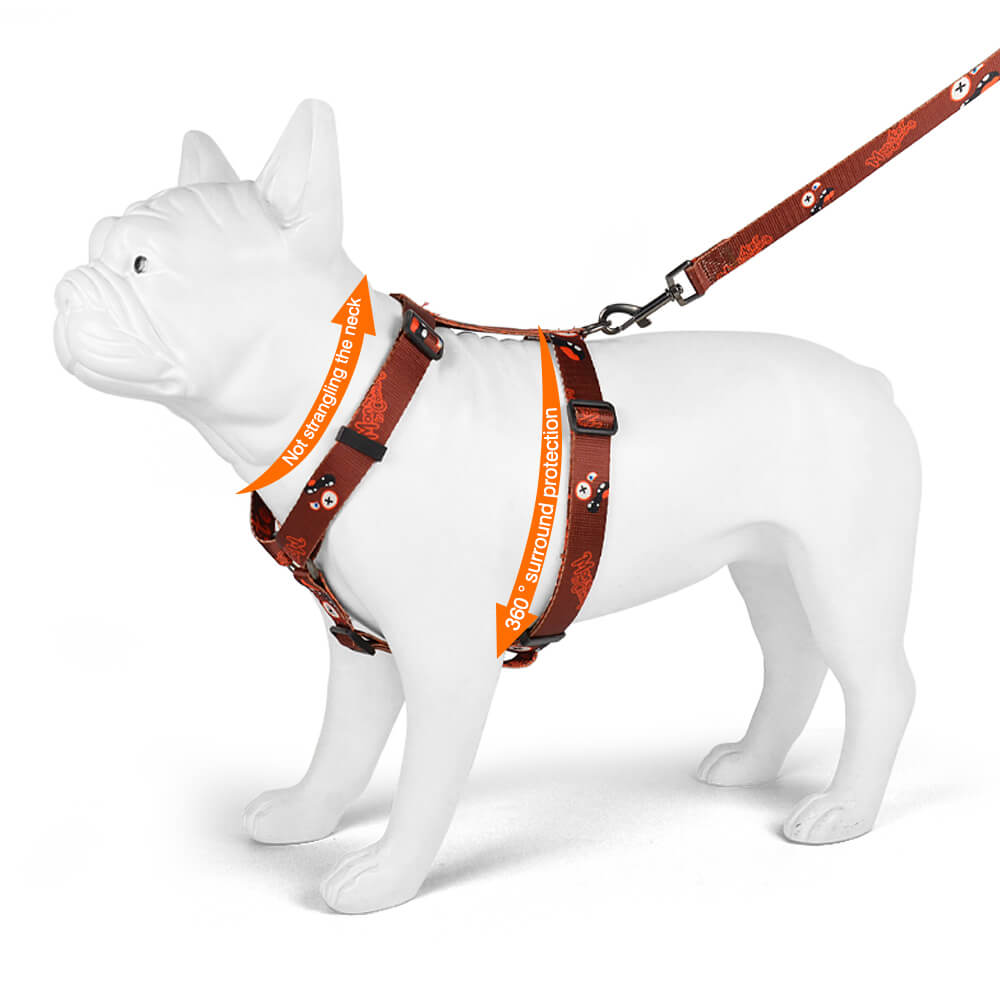 H Shaped Dog Harness and Leash Monster series