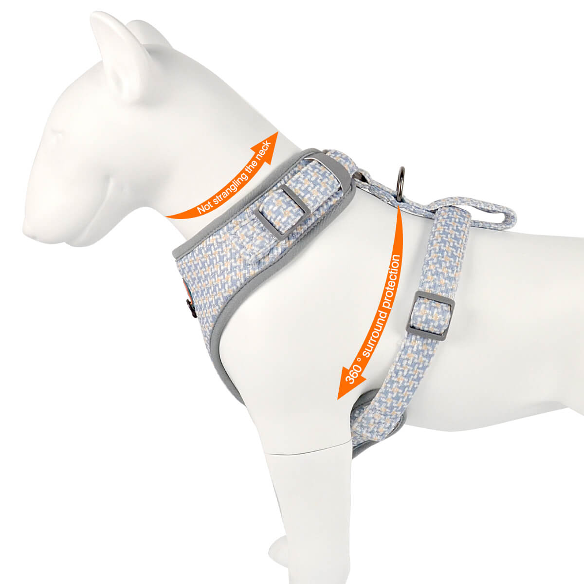 Dog Harness Houndstooth and Poop Bag Holder