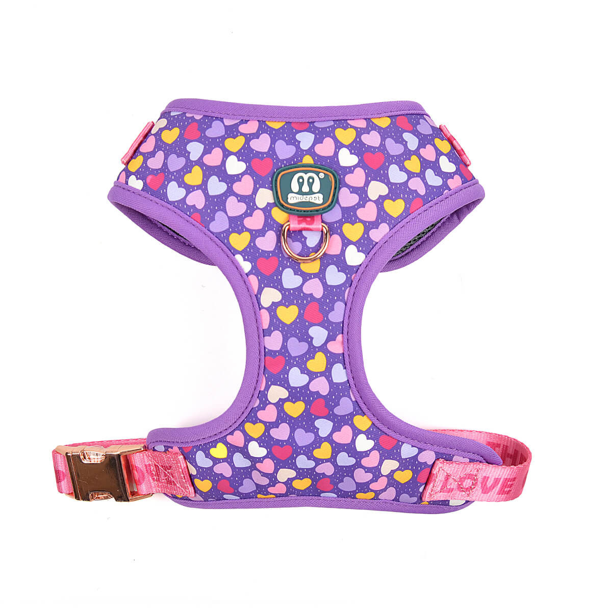 Color Blooming Series Dog Harness Purple Heart