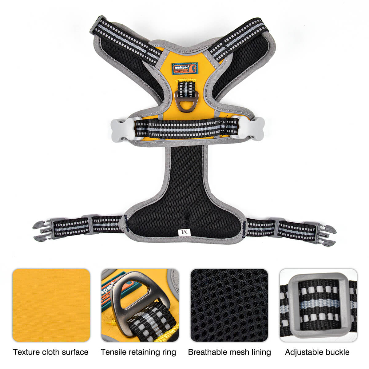 Dog Harness for Walking & Outdoor No-pull on Travel