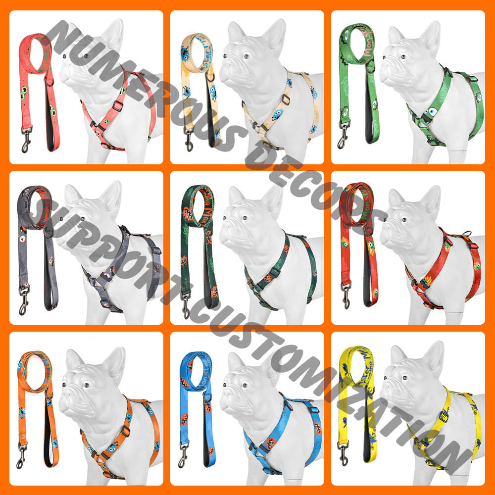 H Shaped Dog Harness and Leash Monster series