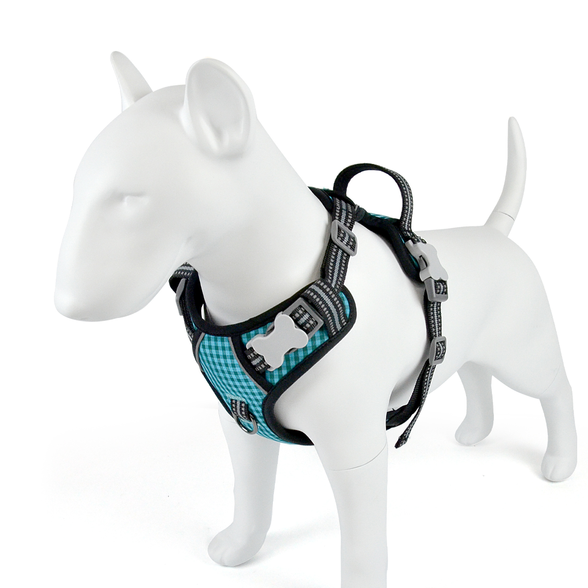Large Dog Harness Vintage Stripe