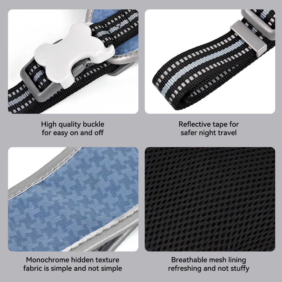 No Pull Dog Harness U1 Type With Reflective Stripe