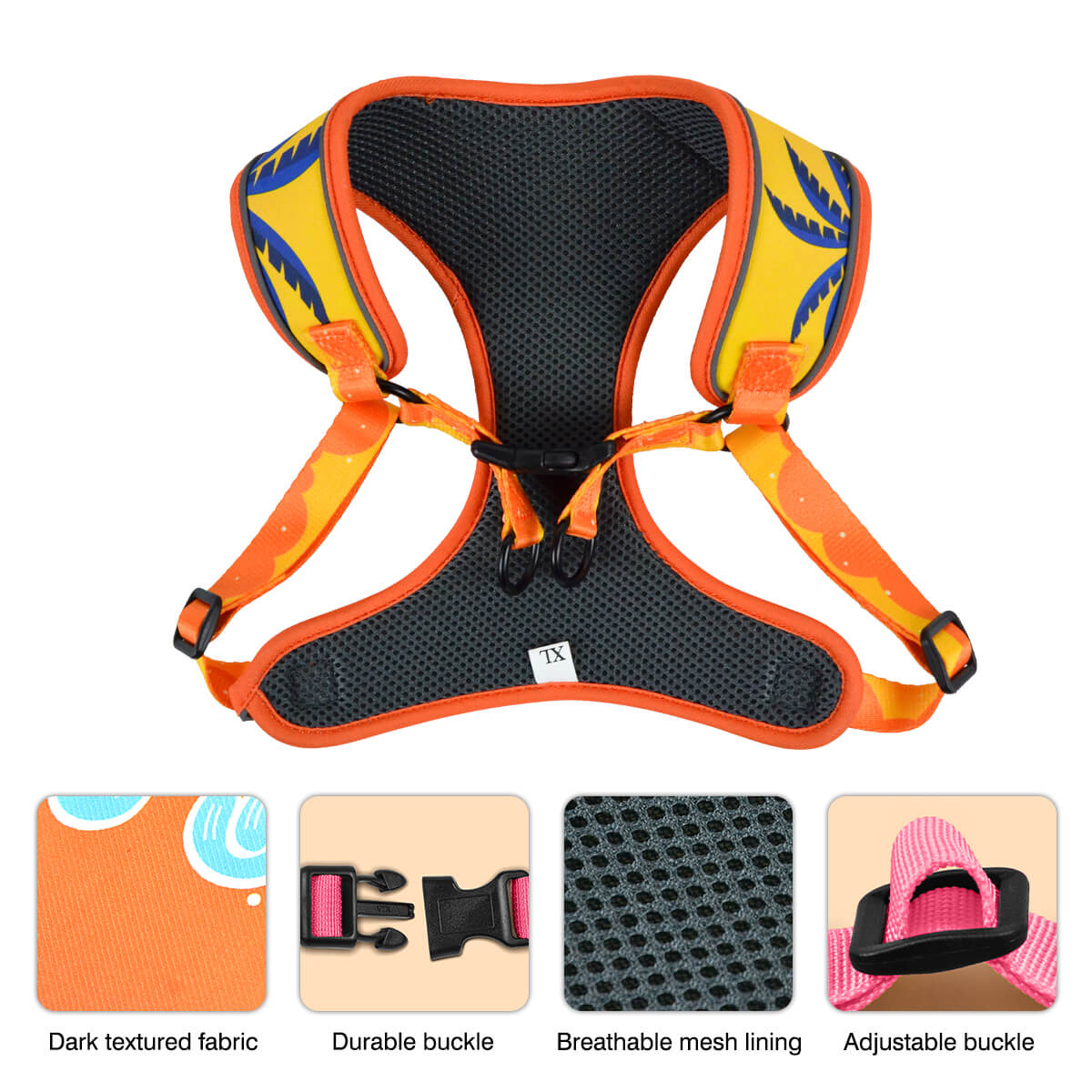 Dog Harness Tropical Island Style B