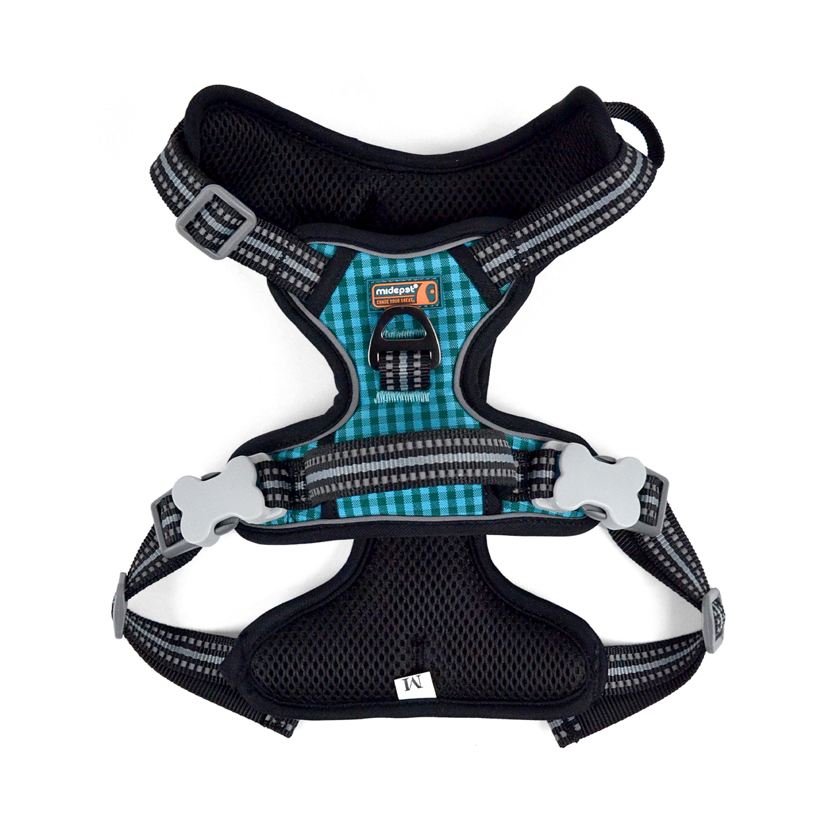 Large Dog Harness Vintage Stripe