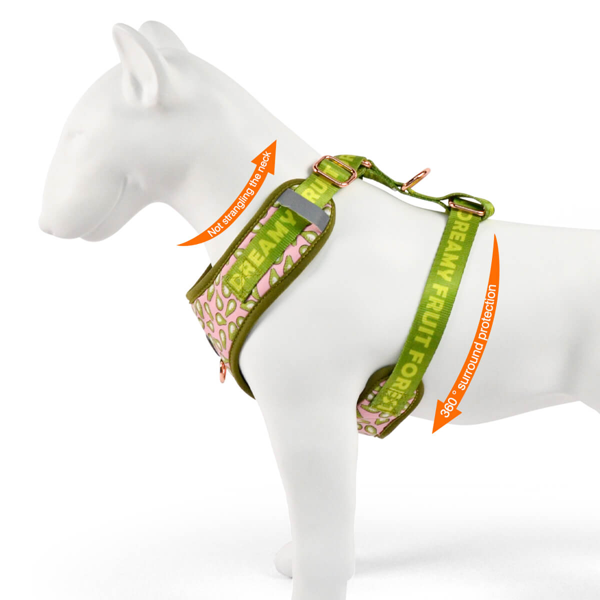 Color Blooming Series Dog Harness Avocado