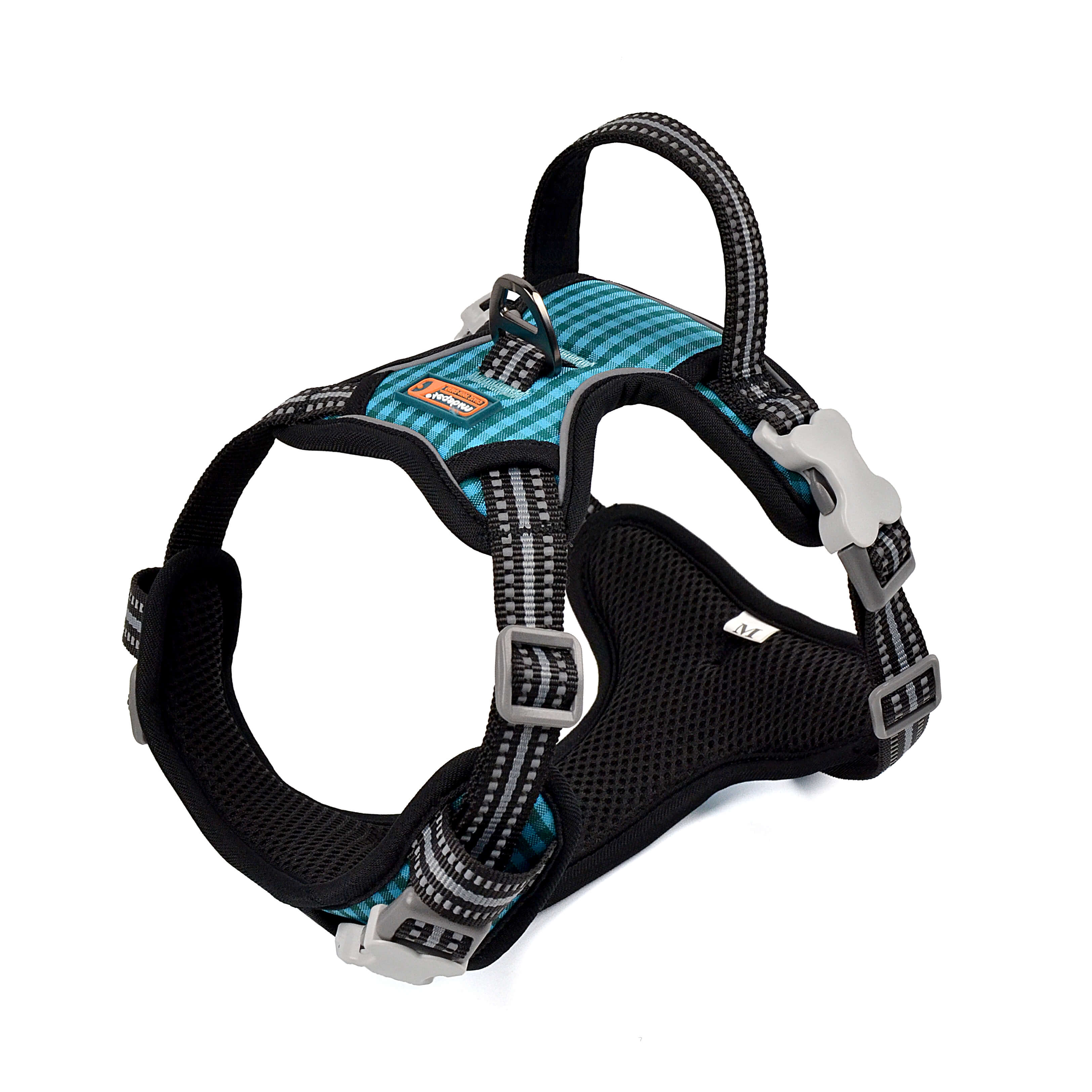 Large Dog Harness Vintage Stripe