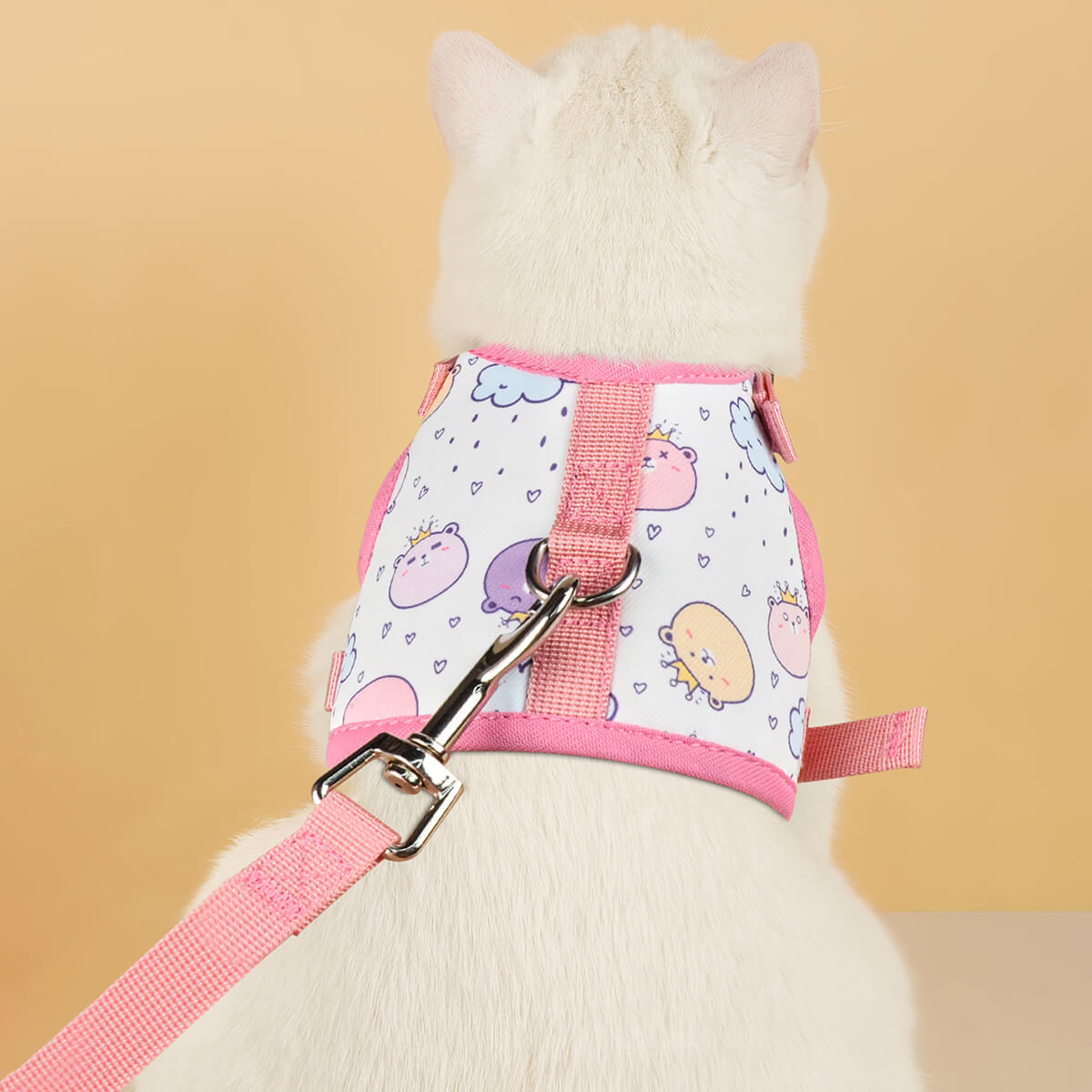 Cartoon Pattern Harness with Leash Kit for Small Dogs and Cats