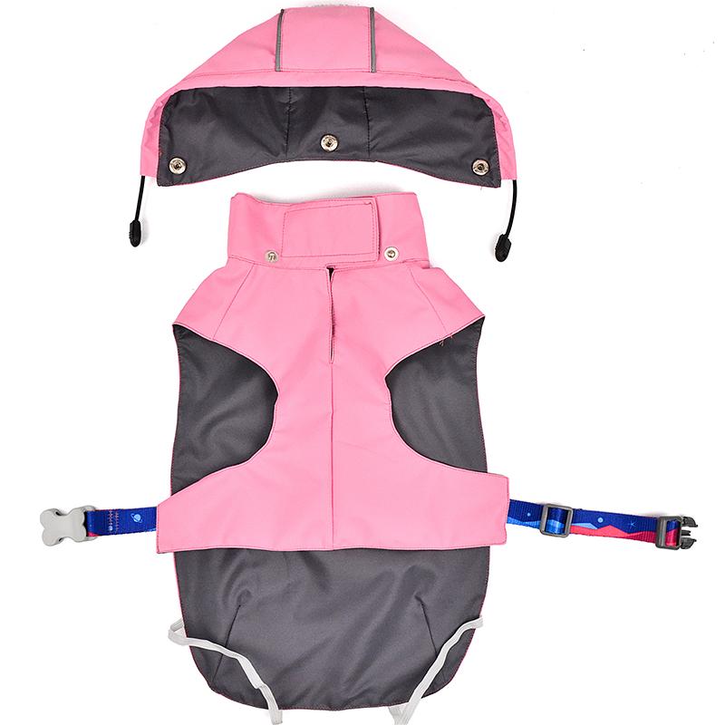 Solid Color Dog Rain Jacket
