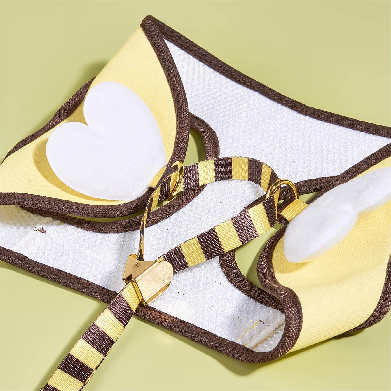 Little Bee Stripe Harness with Leash for Small Dog