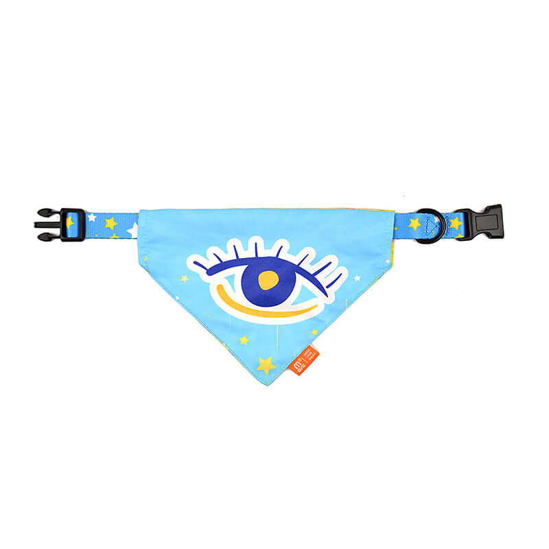Dog Collar with Bandana Tropical Style
