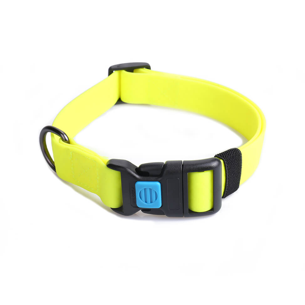 Solid Color PVC Dog Collar Waterproof