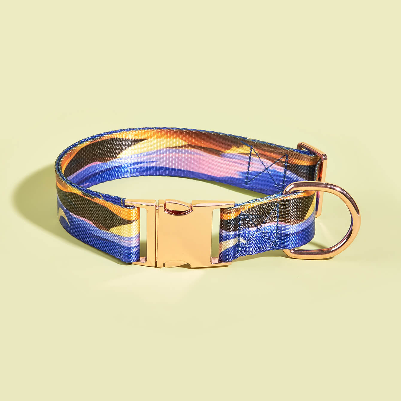 Geographical Landscape Printing Widen Dog Collar 