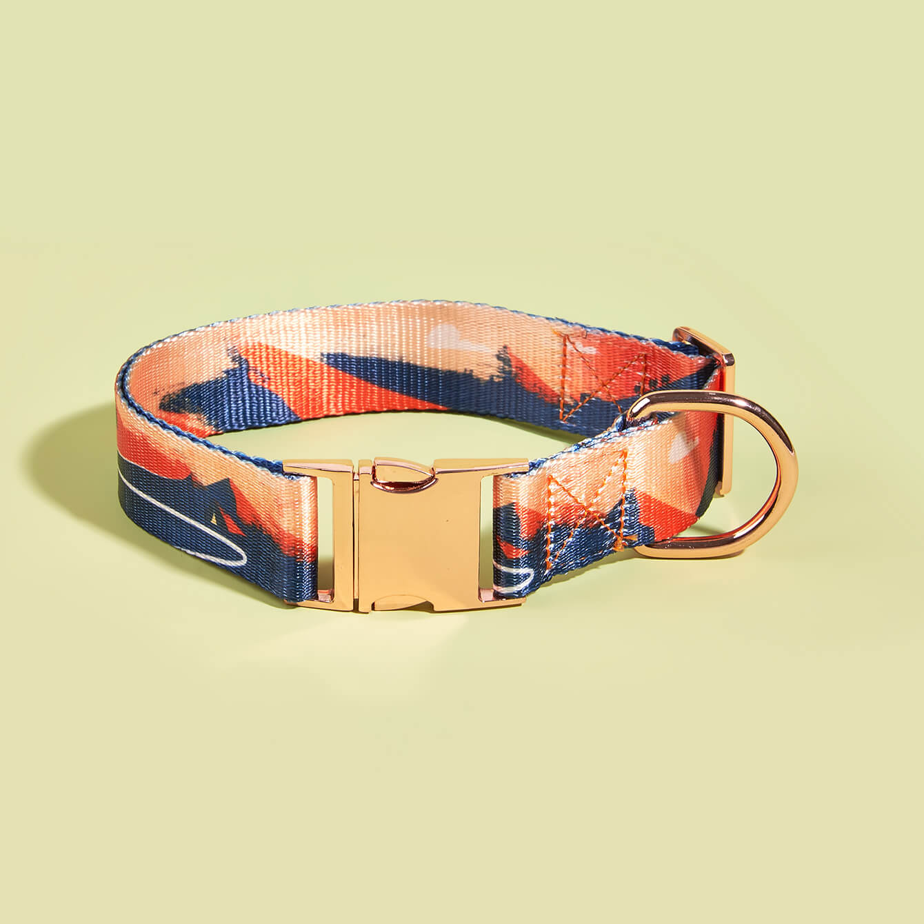 Geographical Landscape Printing Widen Dog Collar 