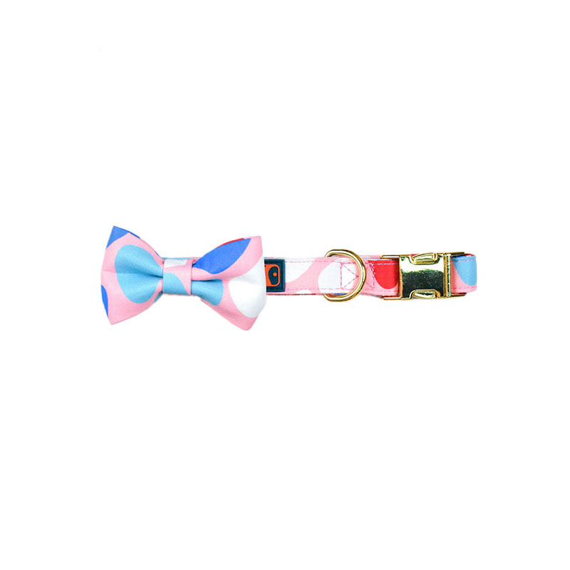 Bow Tie Geometric Dog Collar