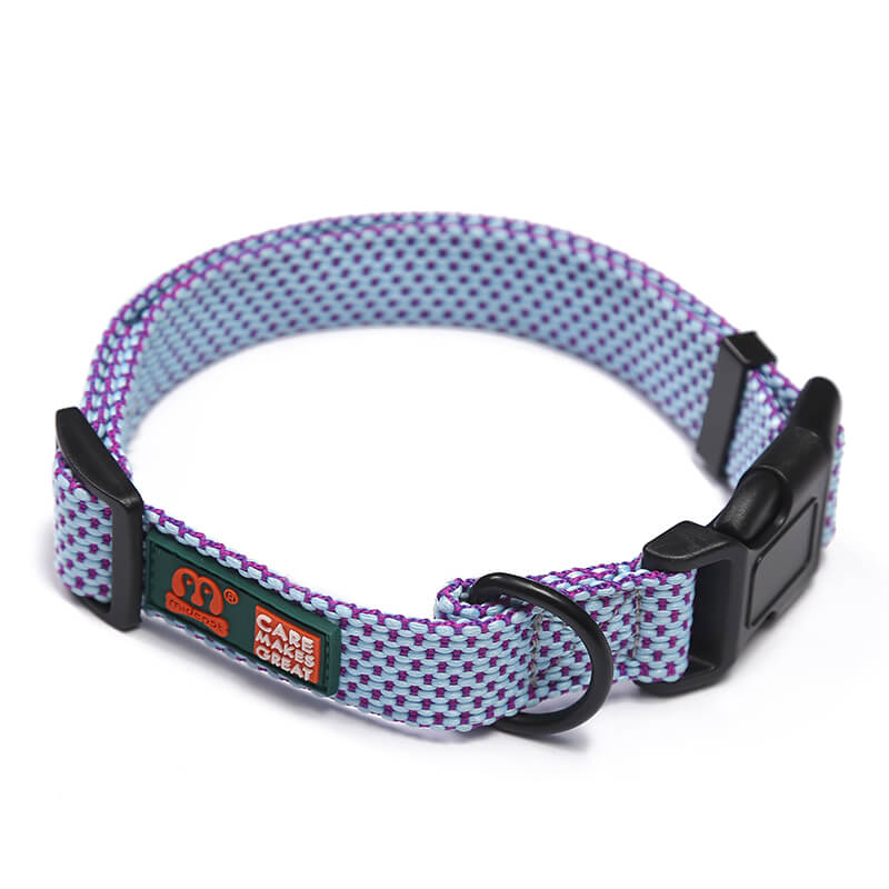 Embellished Polka Dot Solid Color Dog Collar
