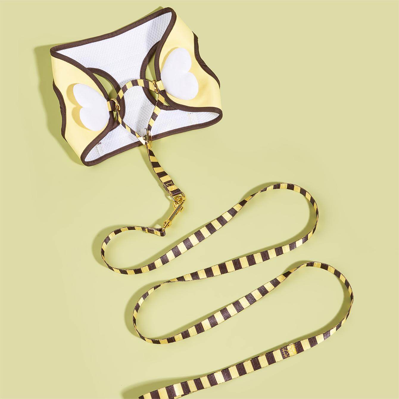 Little Bee Stripe Harness with Leash for Small Dog