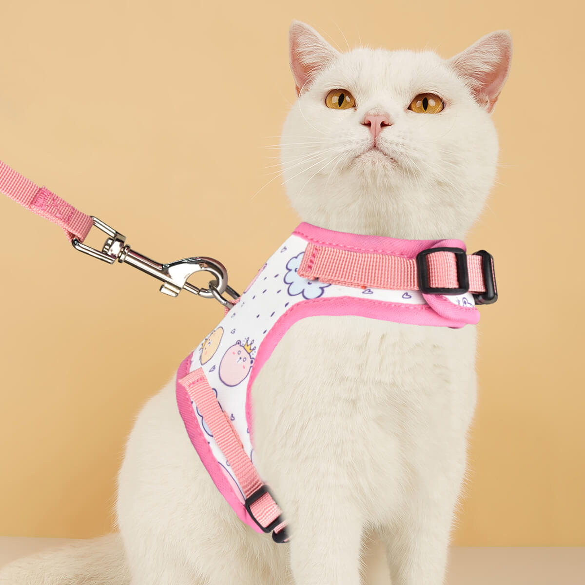 Cartoon Pattern Harness with Leash Kit for Small Dogs and Cats