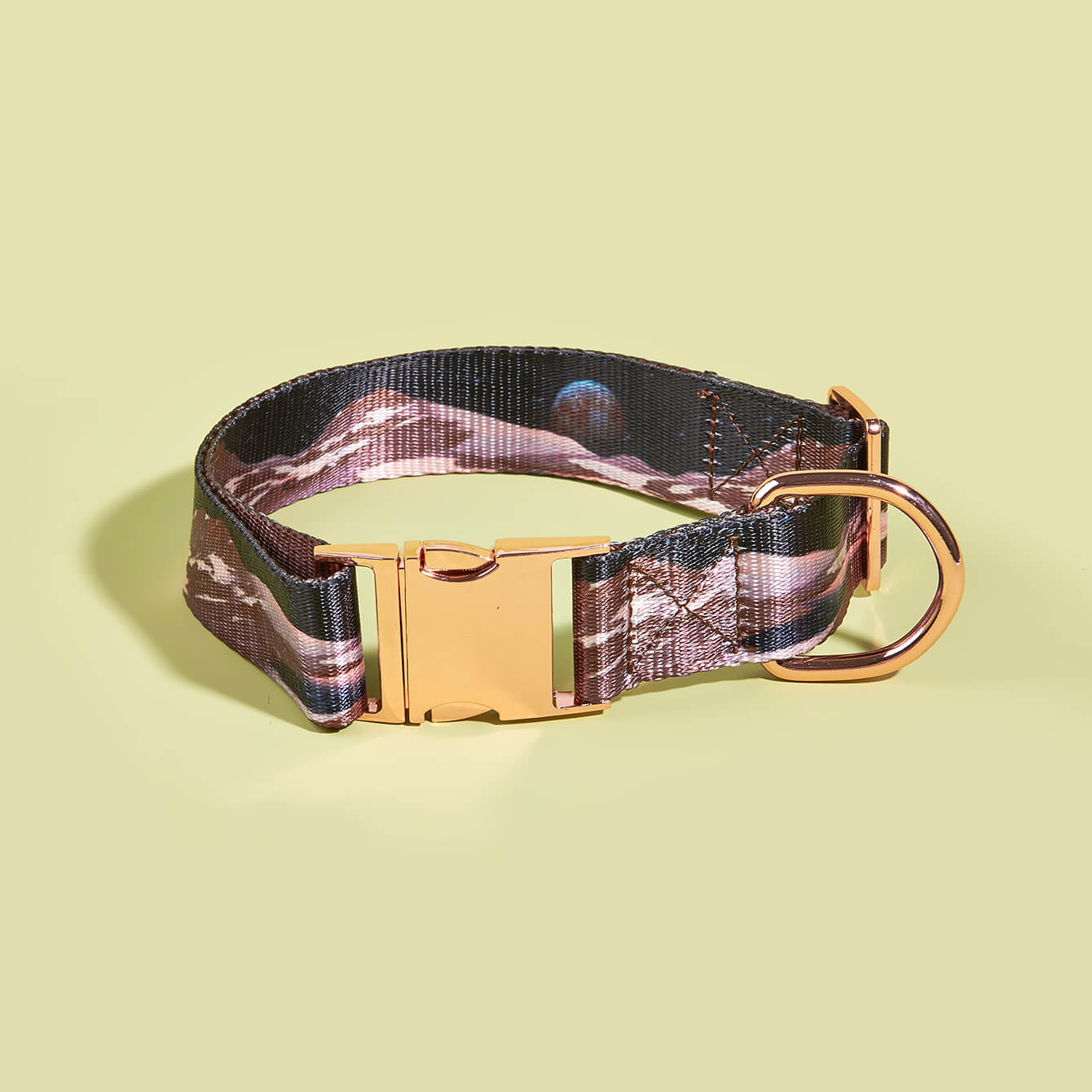 Geographical Landscape Printing Widen Dog Collar 