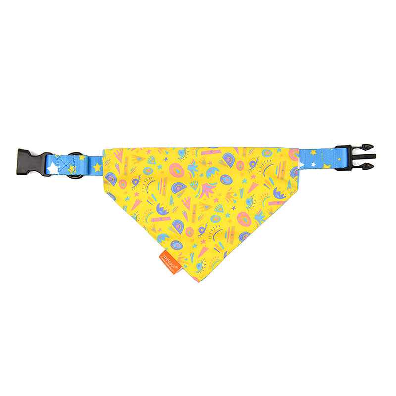 Dog Collar with Bandana Tropical Style