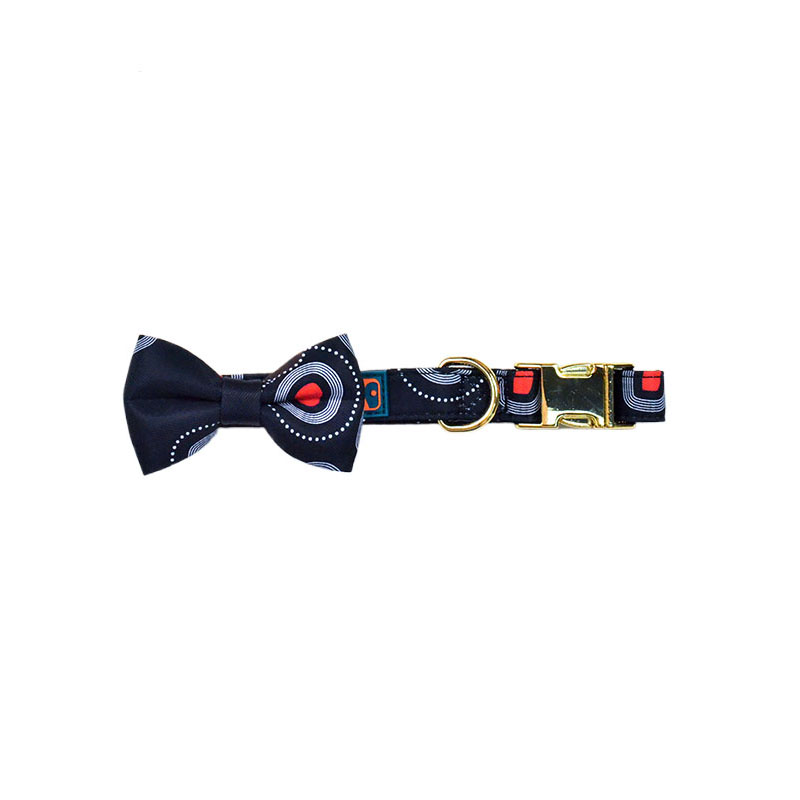Bow Tie Geometric Dog Collar