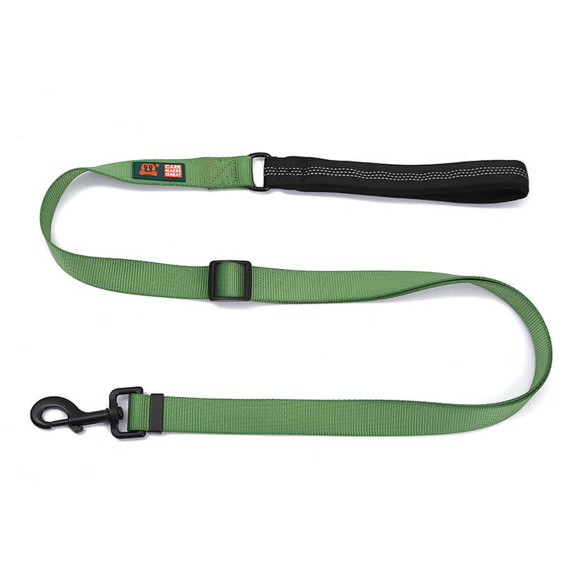 Nylon Handle Solid Color Dog Leash