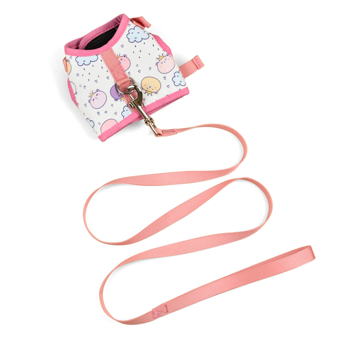 Cartoon Pattern Harness with Leash Kit for Small Dogs and Cats