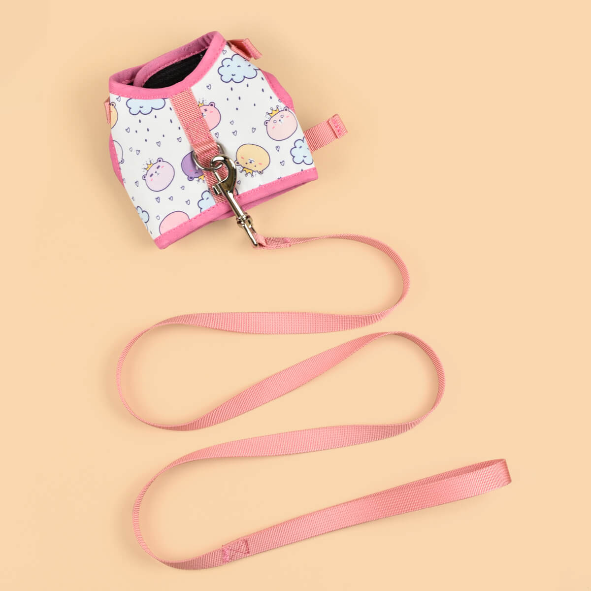 Cartoon Pattern Harness with Leash Kit for Small Dogs and Cats