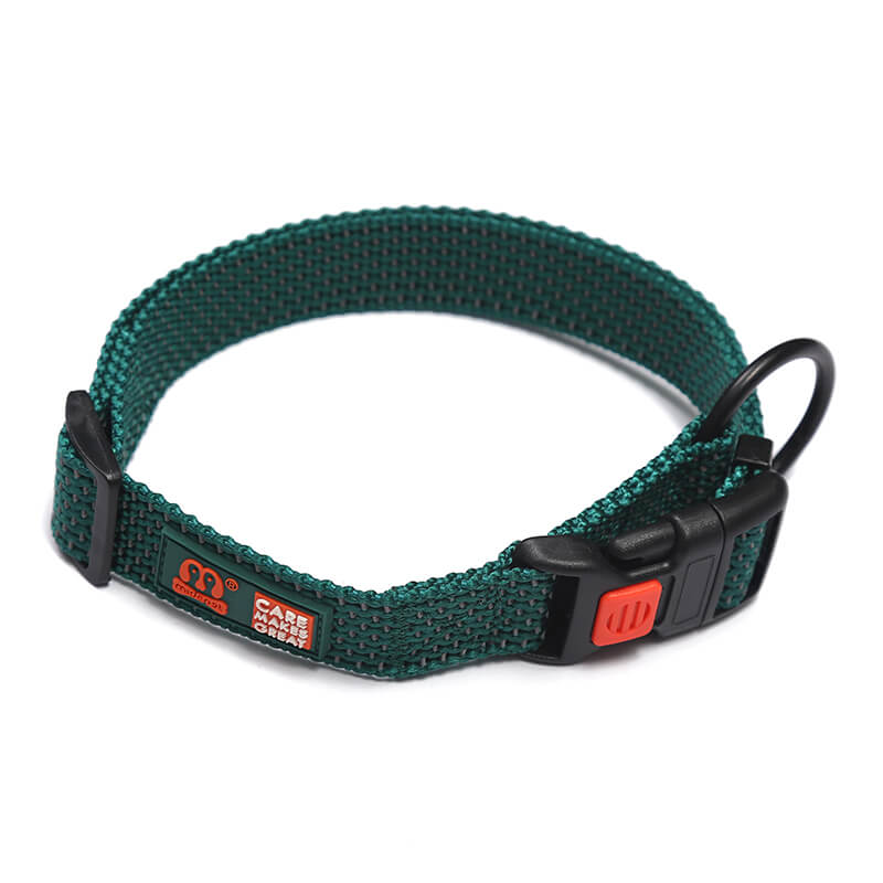 Solid Color Reflective Nylon Dog Collar