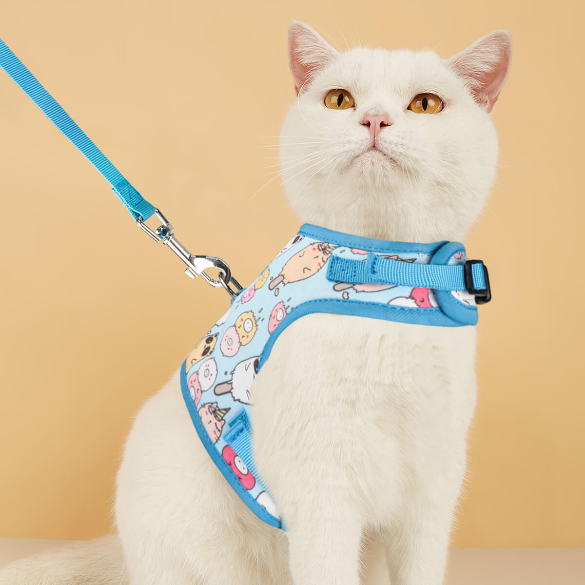 Cartoon Pattern Harness with Leash Kit for Small Dogs and Cats