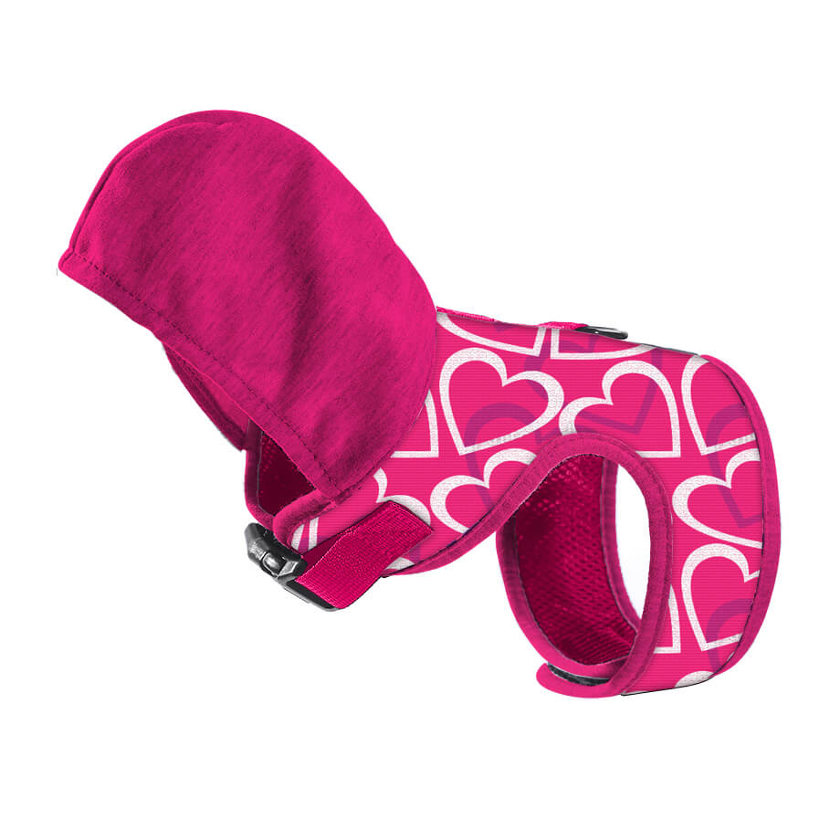 Cartoon Pattern Hooded Dog Harenss