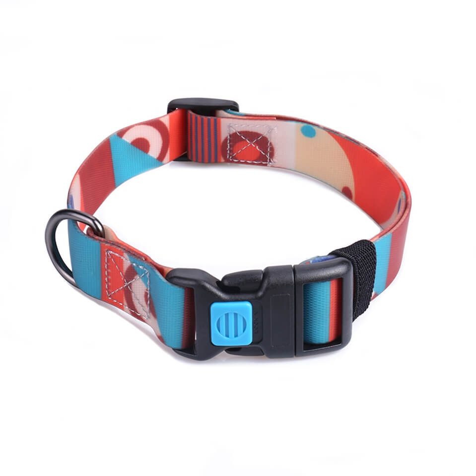 Solid Color PVC Dog Collar Waterproof