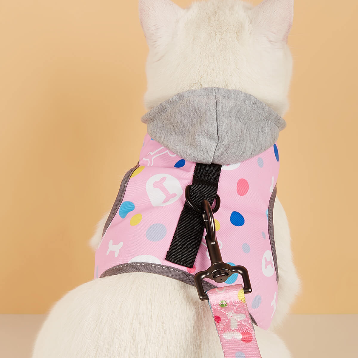 Bone pattern Hooded Dog Harness