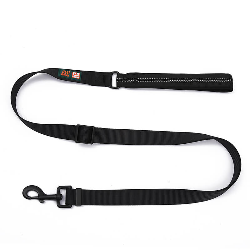 Nylon Handle Solid Color Dog Leash