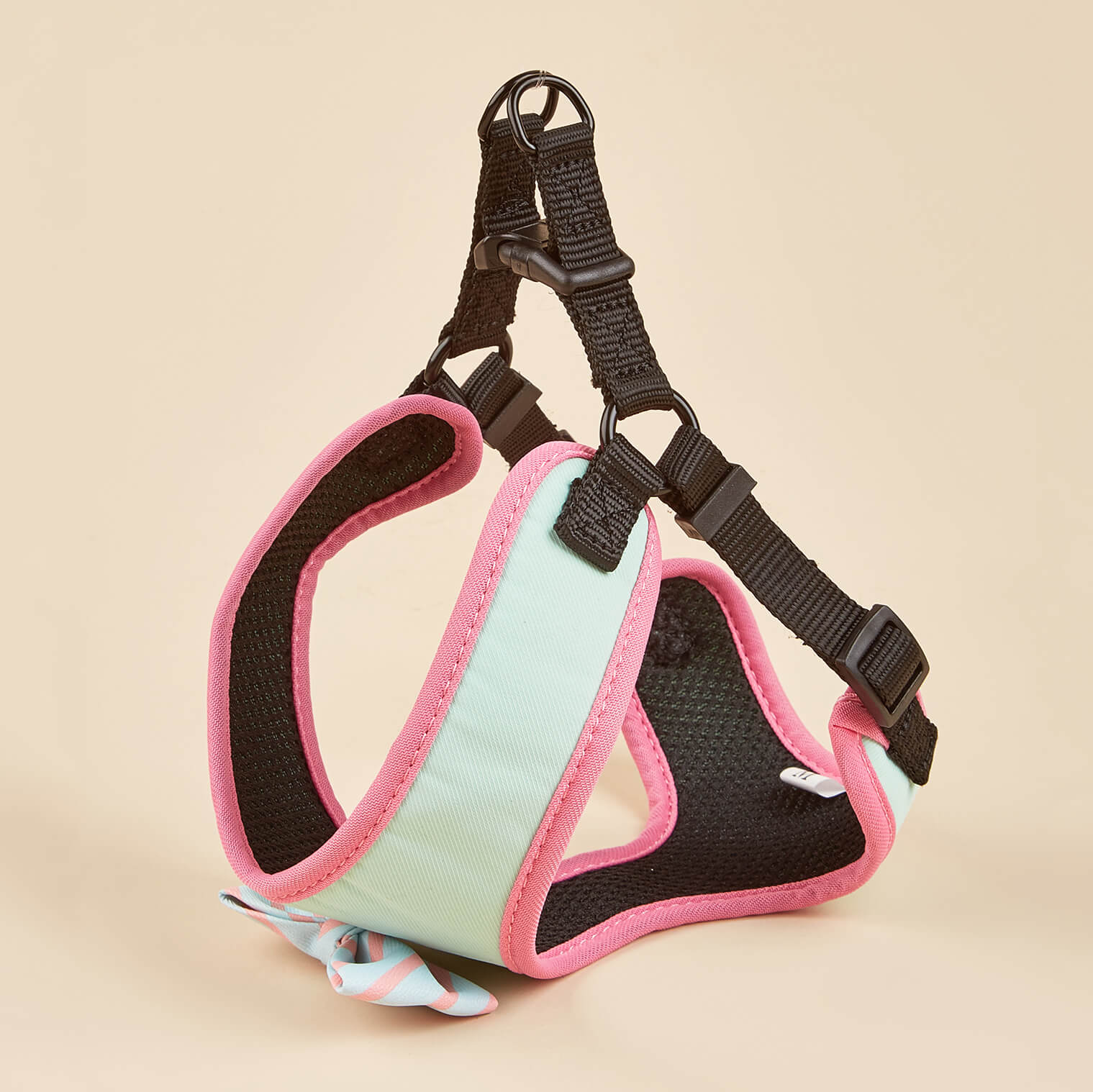 Bow tie solid color dogs harness