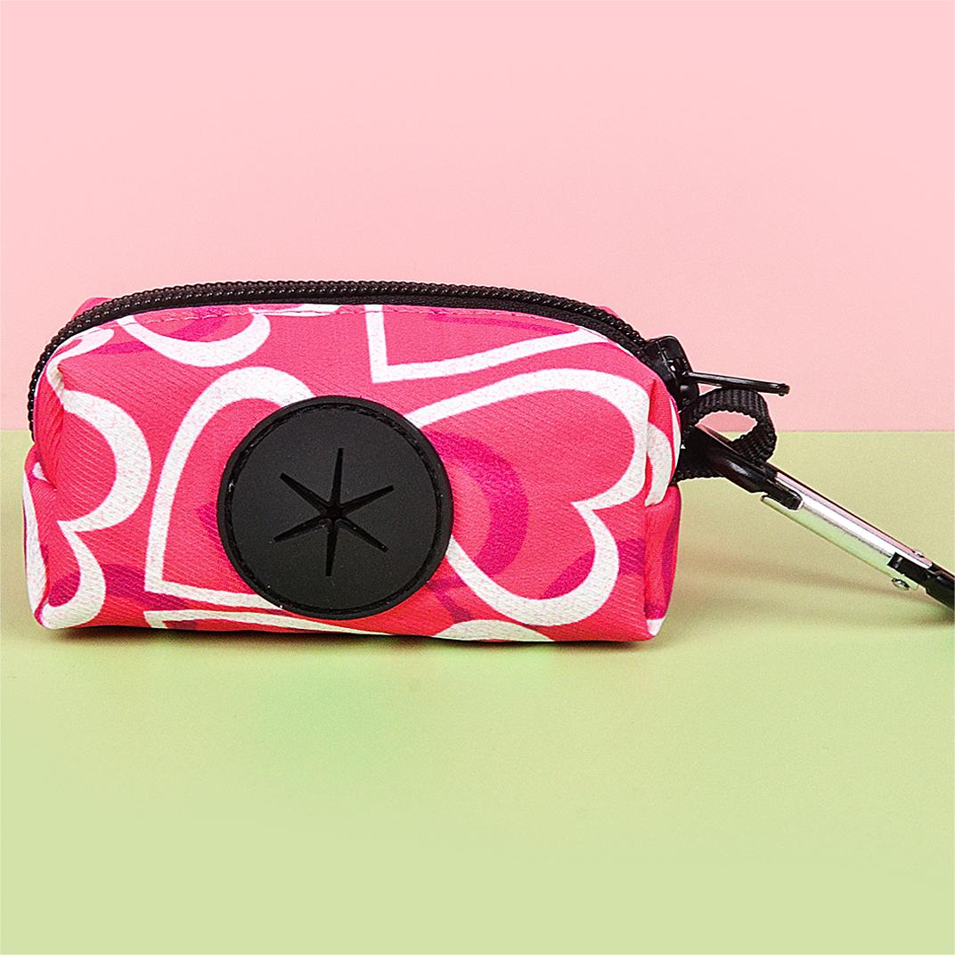 Heart Pattern Dog Poop Bag Holder for Small Dogs