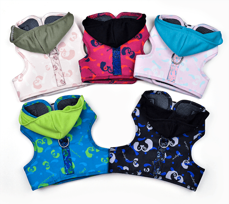 No Pull Hooded Dog Harness MIDEPET Brand Pattern Printing