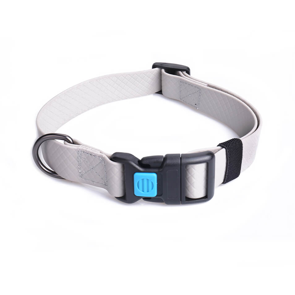 Solid Color PVC Dog Collar Waterproof