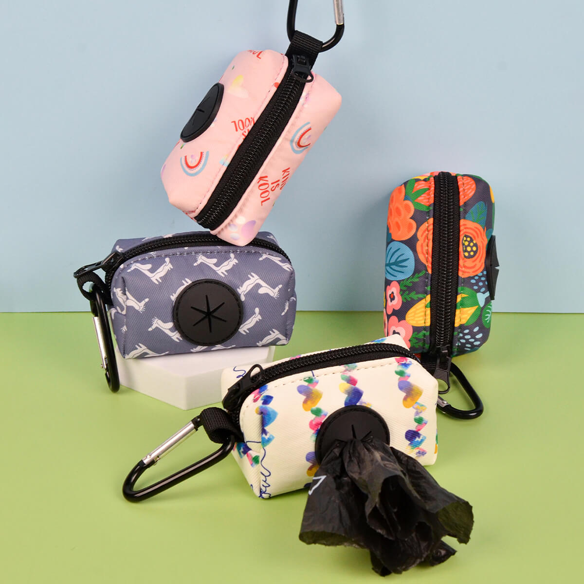 Rainbow Printing Dog Waste Bag Dispenser