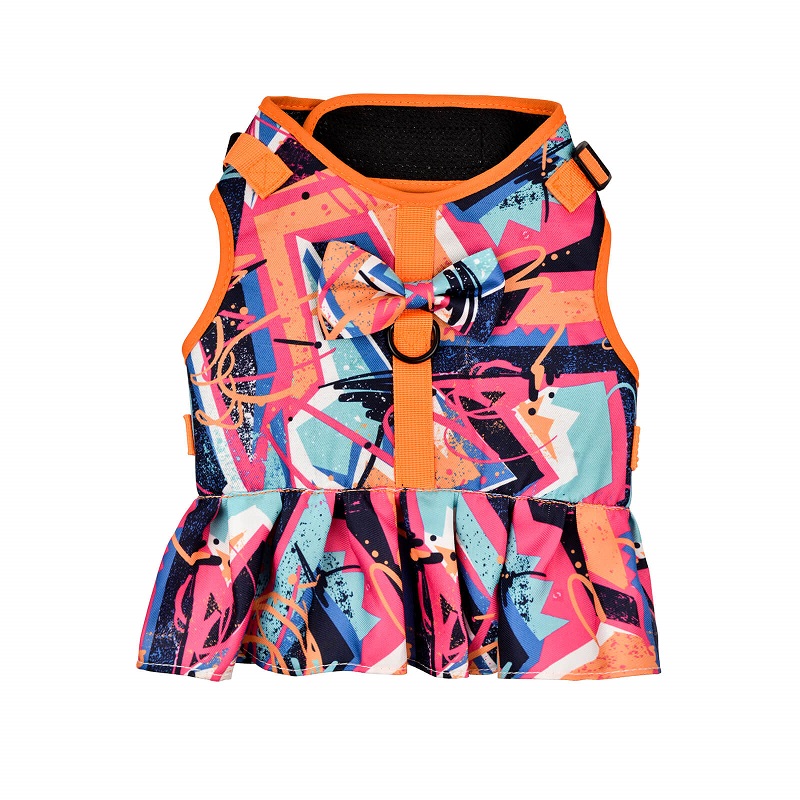 Graffiti Pattern Dress Dog Harness