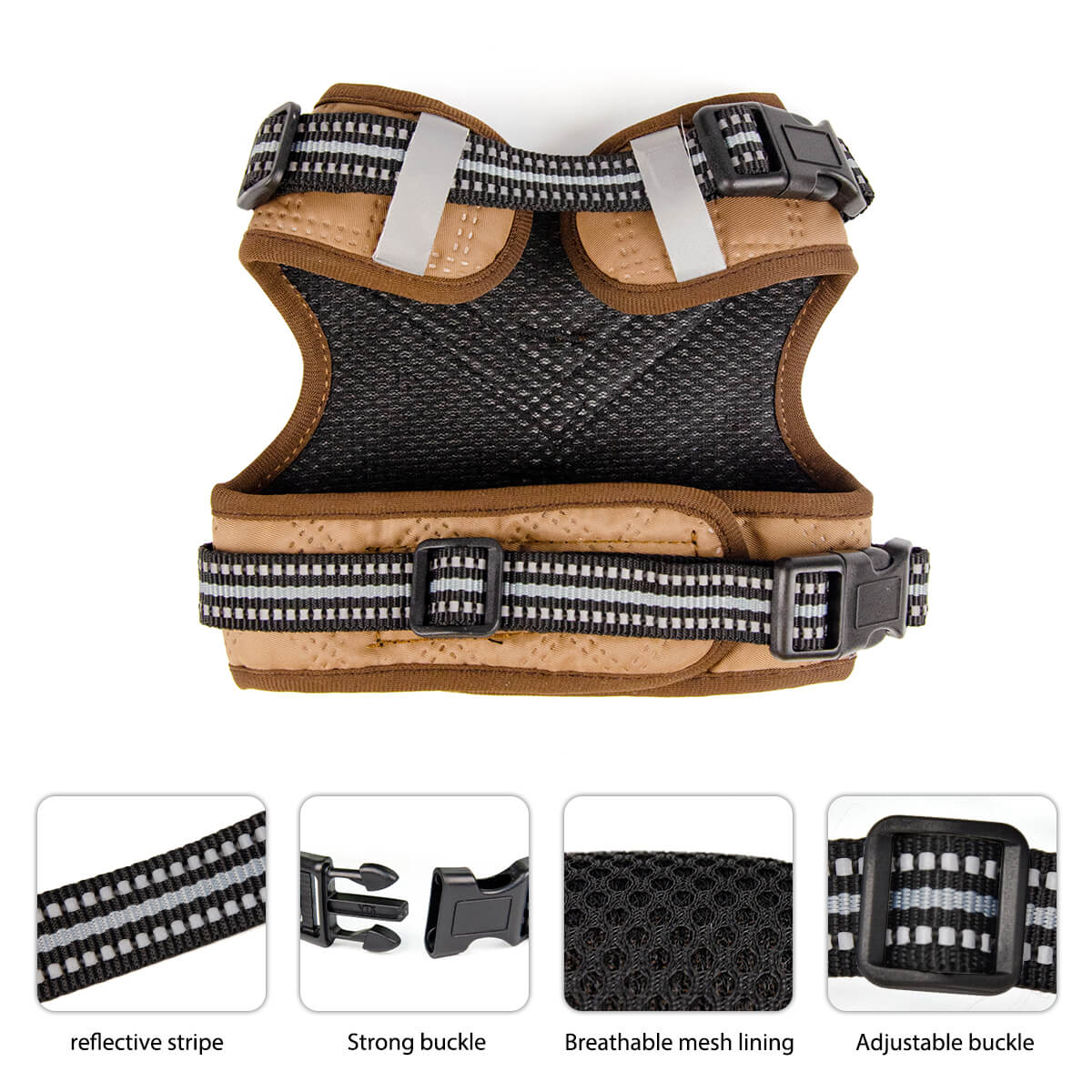 Solid Color Dog Harness Small Breed
