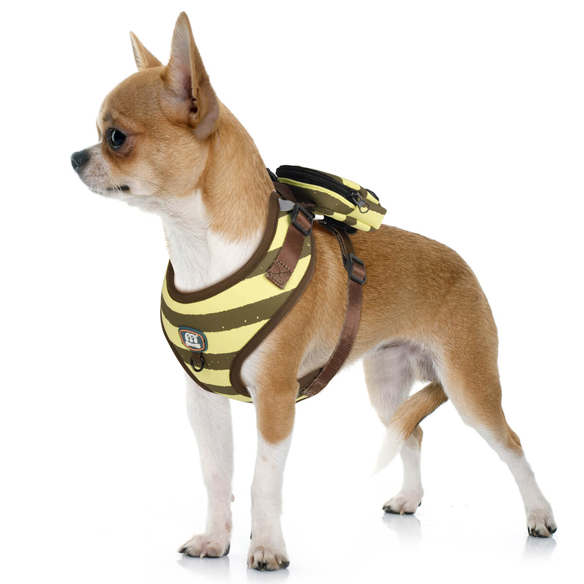 Cute Bee Dog Harness with Poop Bag Holder