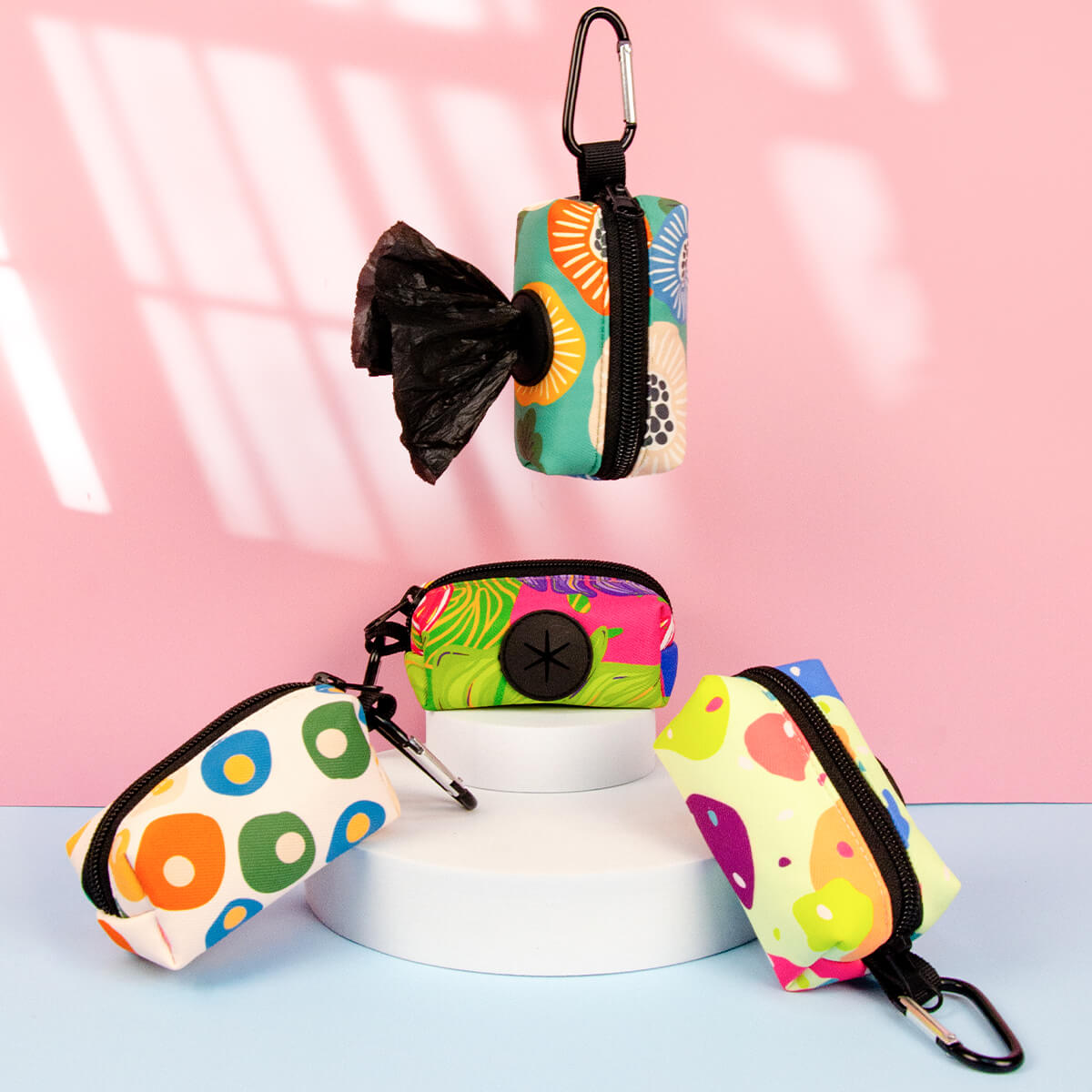 Cute Dog Poop Bag Holder for Leash Garden style