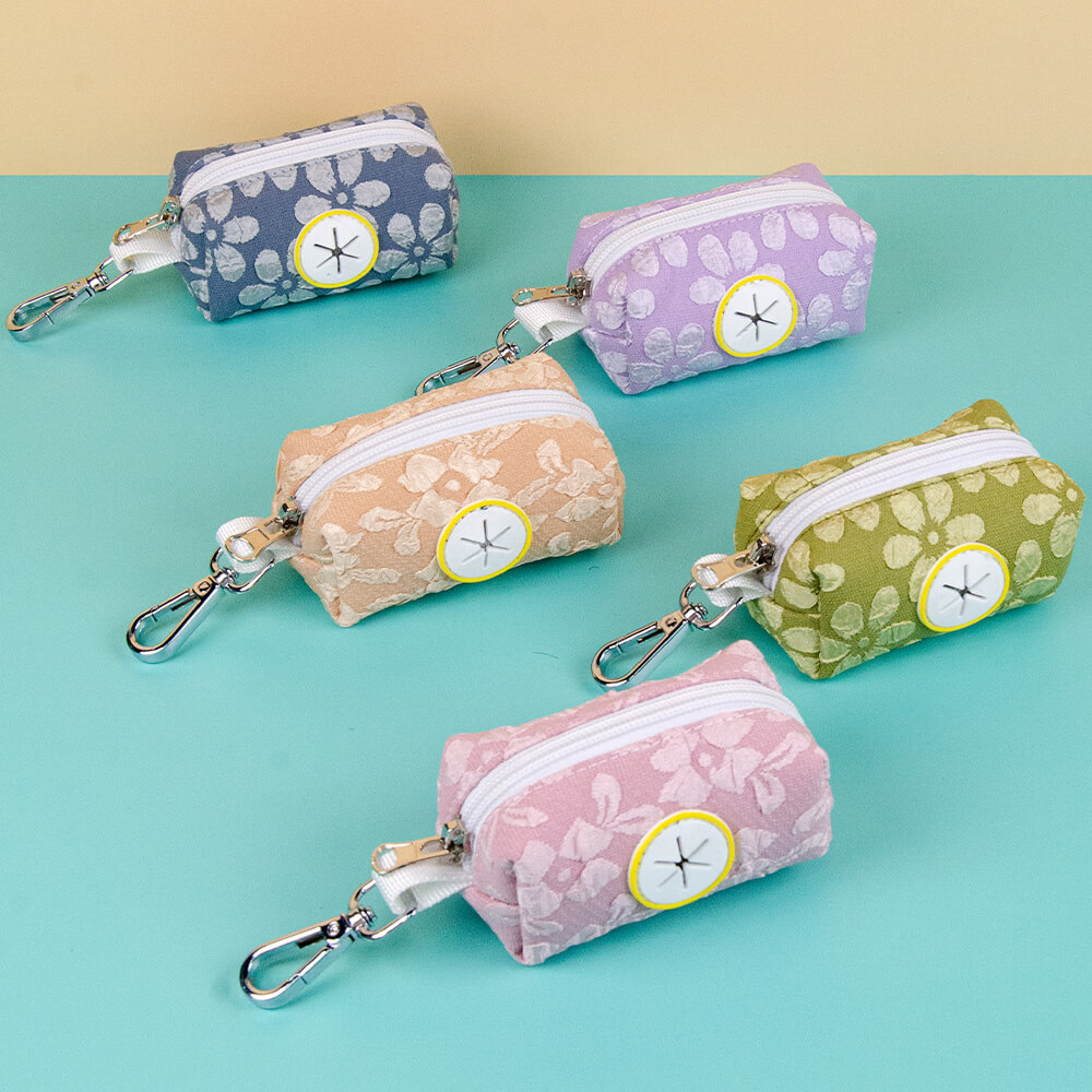 Cute Flower Pattern Outdoor Dog Poop Bag Dispenser