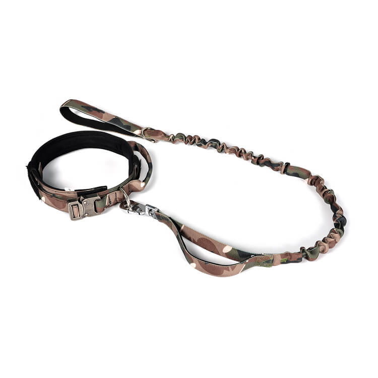 Tactical Double Handle Dog Leash and Collar
