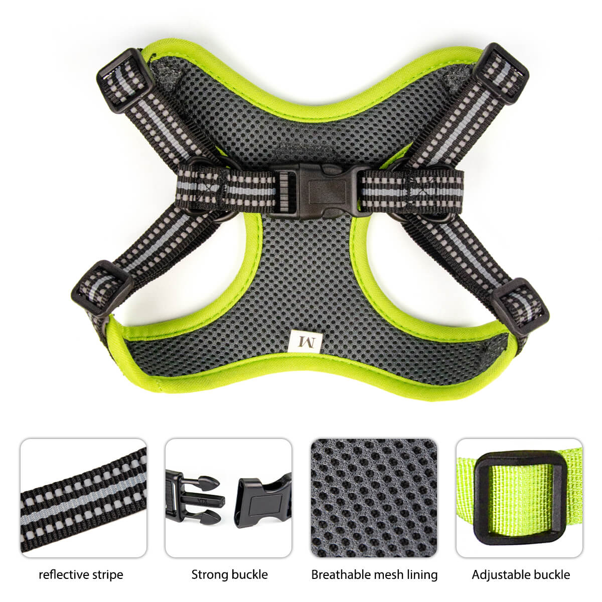 Cute Plaid Step in Dog Harness for Small Dogs
