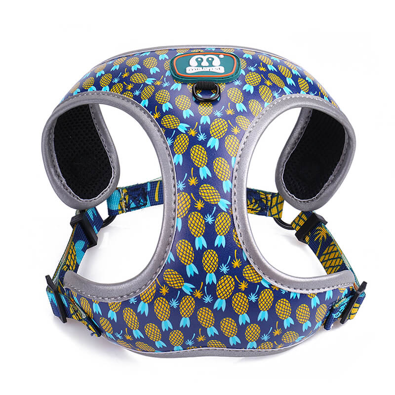 Harness PU Stripe Adjustable Front Clip Dog Harness